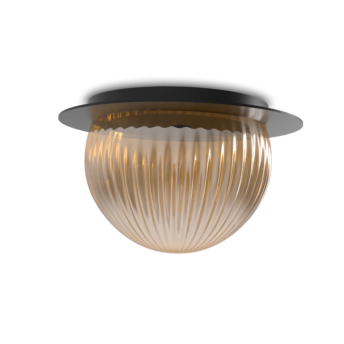 Robin :: Lampa ścienna / sufitowa Roi Disc czarno-dymna śr. 15 cm