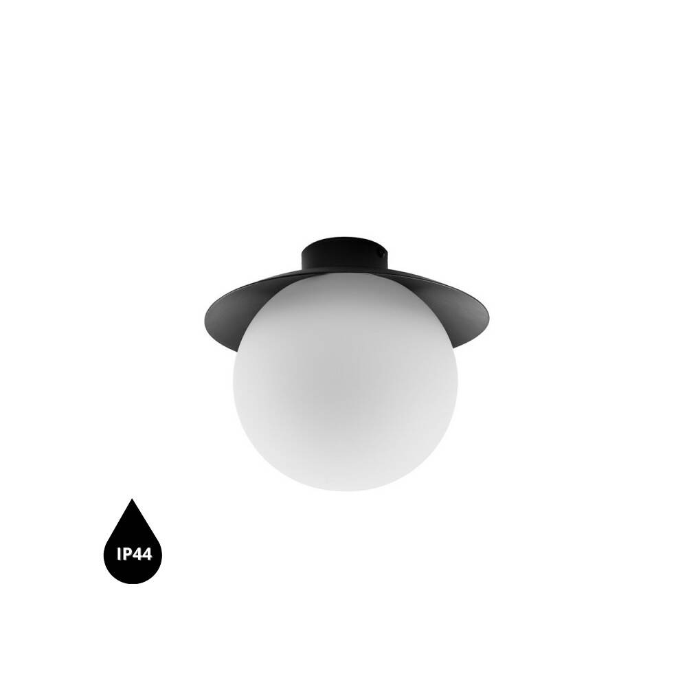 Ummo:: Lampa sufitowa / plafon Kull C śr. 20 cm czarna IP44