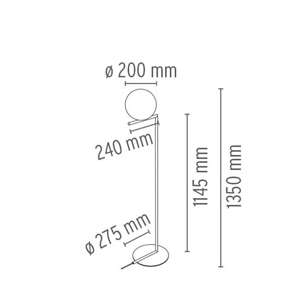 Z ekspozycji - Flos :: Lampa podłogowa IC F1 - wys. 135 cm - mosiądz