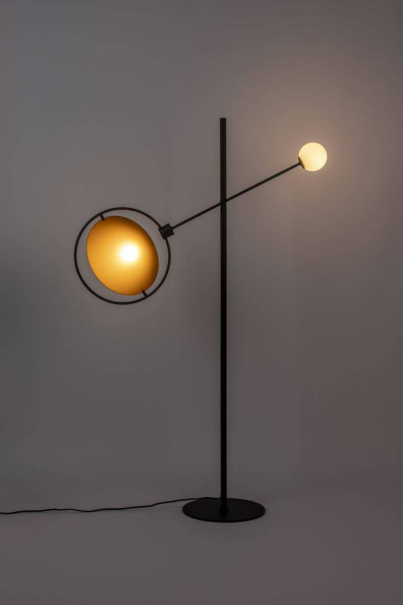 Zuiver :: Lampa podłogowa Sirius czarno-złota wys. 141 cm