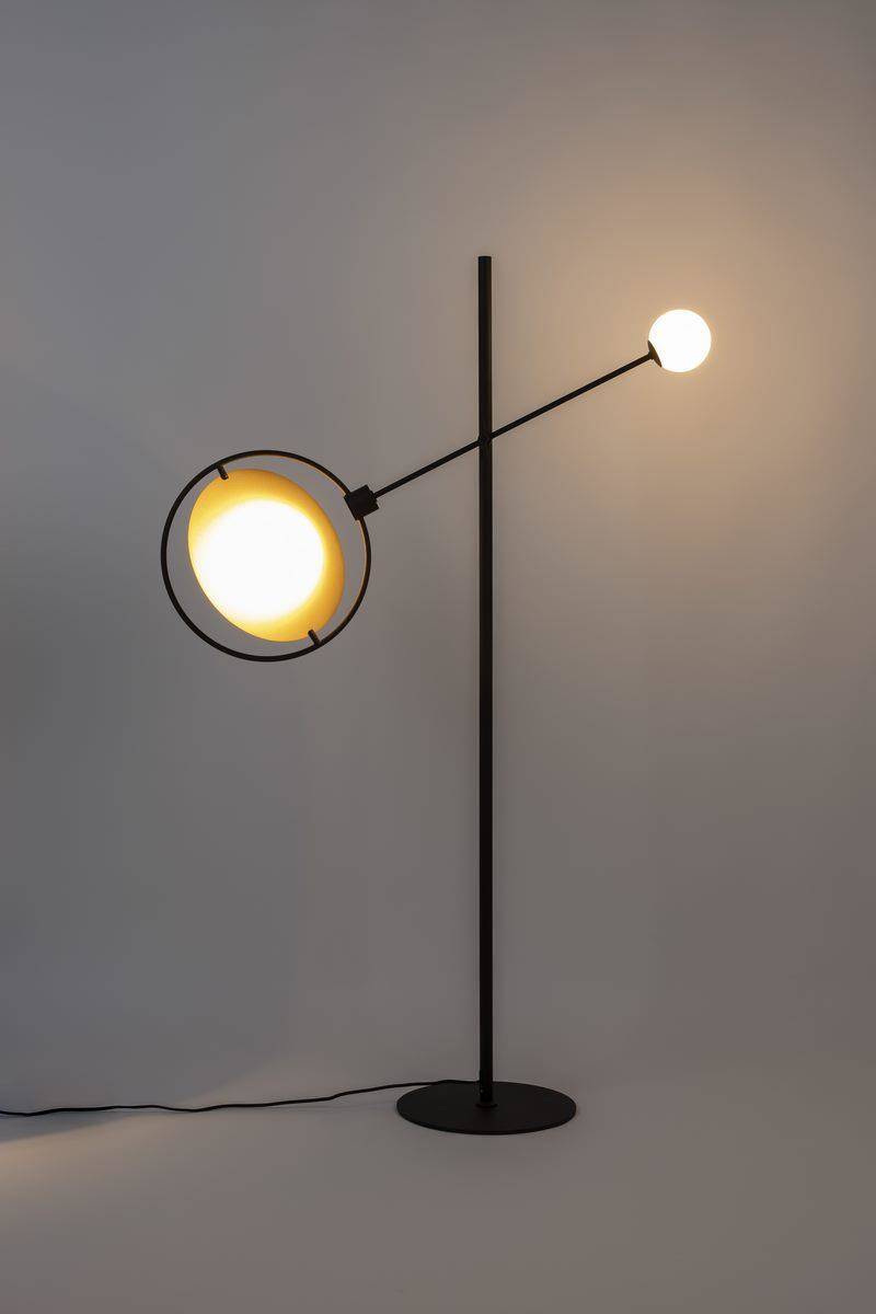 Zuiver :: Lampa podłogowa Sirius czarno-złota wys. 141 cm