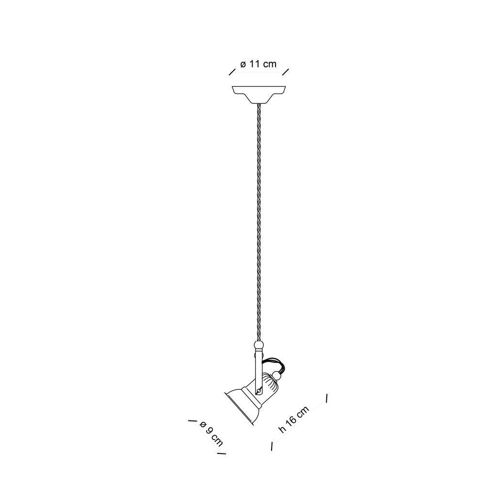  Ferroluce :: Lampa wisząca Loft antyczny biały max. wys. 120 cm