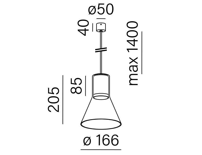 Aqform :: Lampa wisząca Modern transparentny klosz śr. 16,6 cm