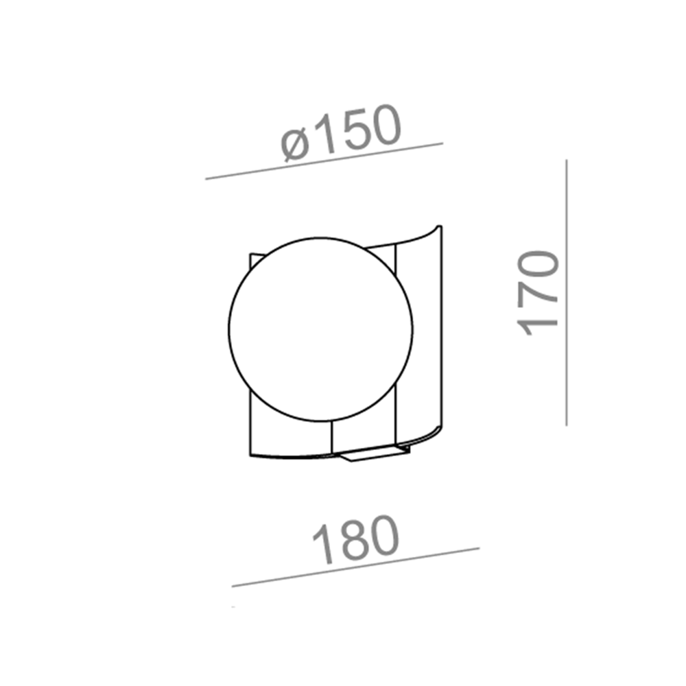 Aqform :: Oprawa natynkowa Modern Ball WP LED L930 biała struktura szer. 15 cm