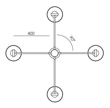 Aromas :: Lampa wisząca Stor szer. 97 cm czarno-niklowana marmur