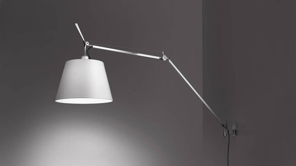 Artemide :: Lampa ścienna / kinkiet Tolomeo Mega ze ściemniaczem srebrna śr. 42 cm