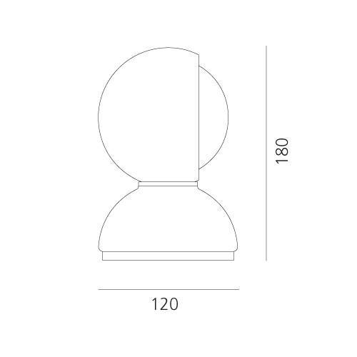 Artemide :: Lampa stołowa Eclisse biała wys. 18 cm