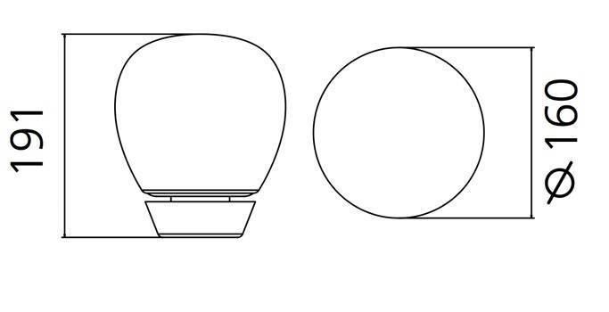 Artemide :: Lampa stołowa Empatia szklana transparentna śr. 16cm