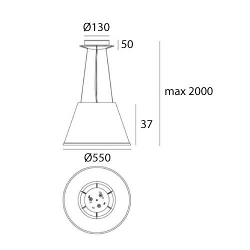 Artemide :: Lampa wisząca Choose Mega pergamin śr. 55 cm