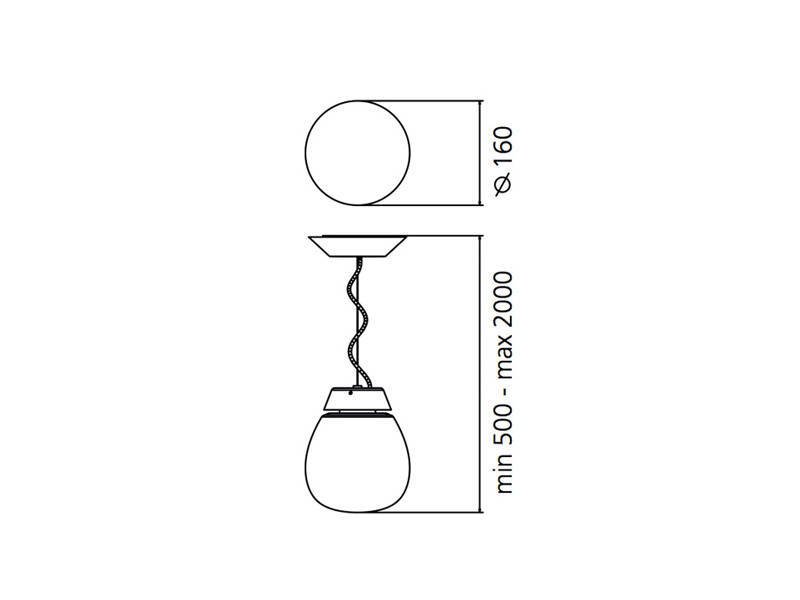 Artemide :: Lampa wisząca Empatia szklana transparentna śr. 16 cm