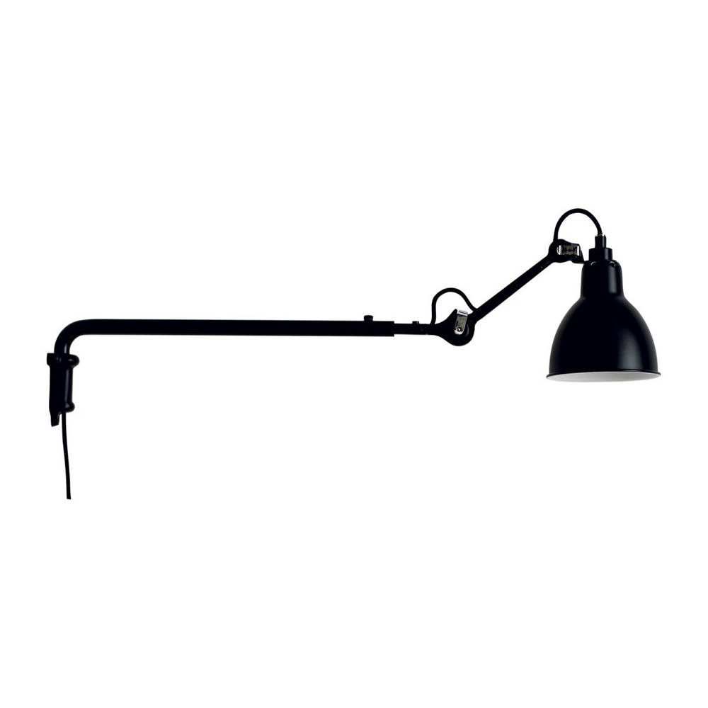 DCW:: Lampa ścienna / kinkiet Lampe Gras N°203 czarny śr. 14 cm