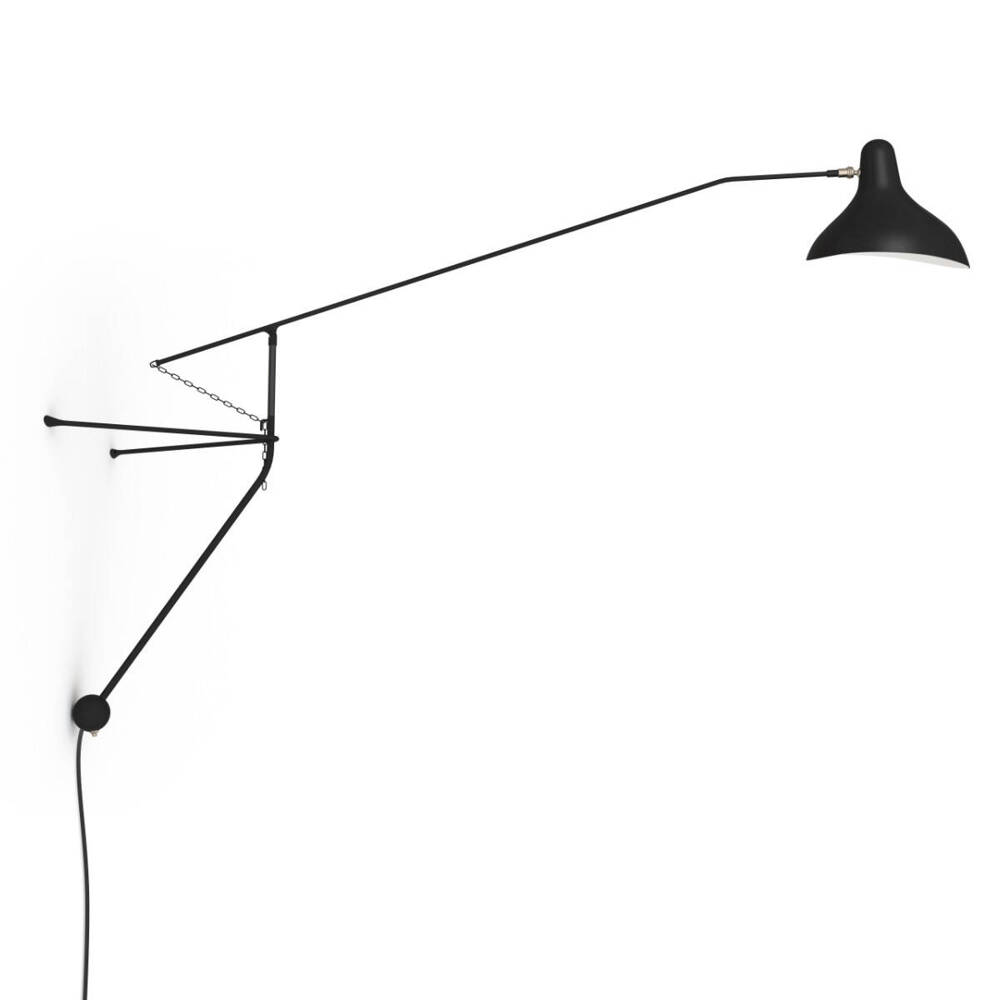 DCW:: Lampa ścienna / kinkiet Mantis BS2 czarny gł. 153 cm