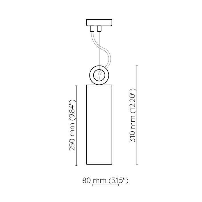 Embassy Interiors :: Lampa wisząca Kopenhaga z pierścieniem czarna wys. 31 cm