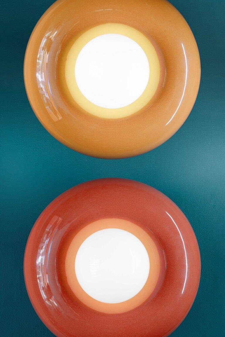 Ferroluce :: Lampa ścienna / kinkiet Bumbum śr. 25 cm ceramiczny czerwony