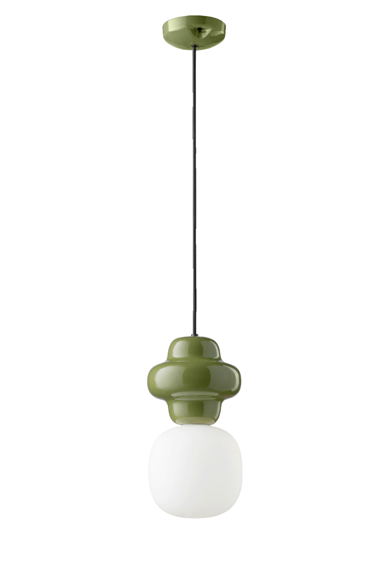 Ferroluce :: Lampa wisząca Copacabana śr. 17 cm ceramiczna szałwiowa