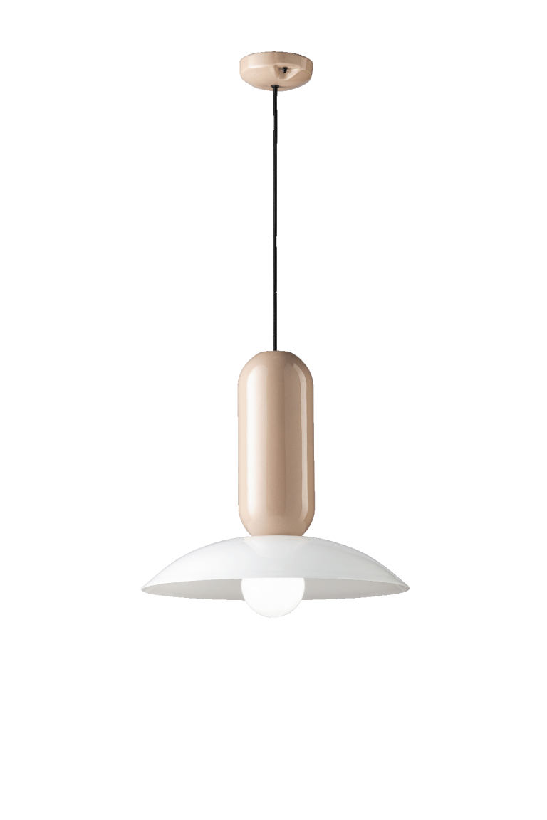 Ferroluce :: Lampa wisząca Pau śr. 40 cm ceramiczna nude