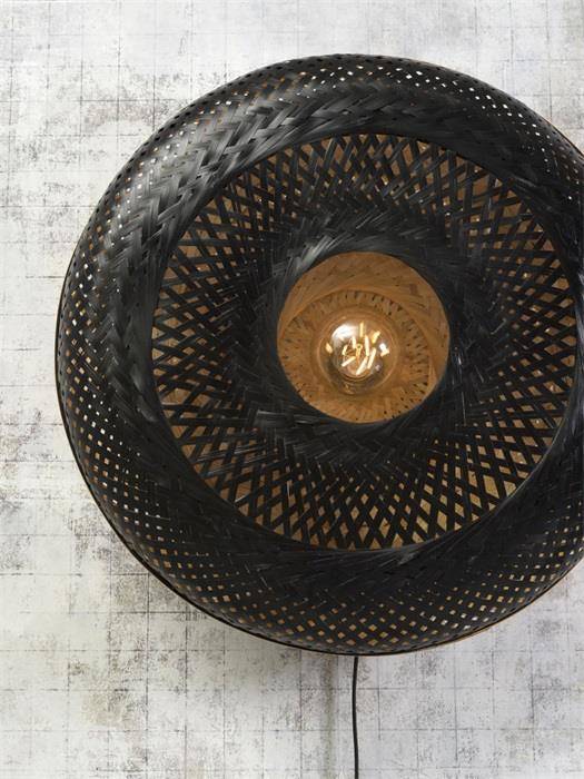 GOOD&MOJO :: Lampa ścienna / kinkiet Palawan okrągły czarny śr. 60 cm