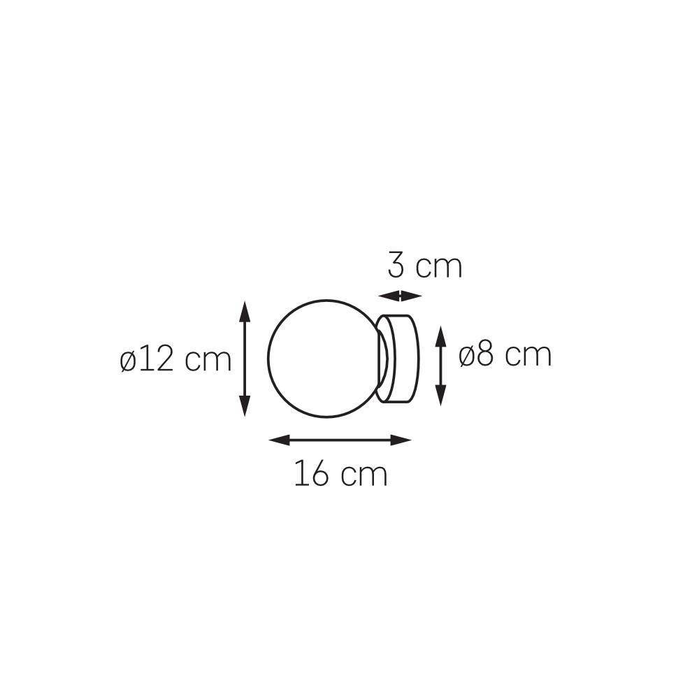 Kaspa :: Lampa ścienna / kinkiet Astra czarno-biały śr. 12 cm