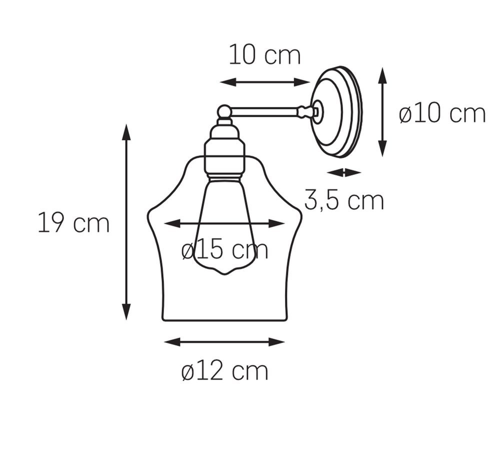 Kaspa :: Lampa ścienna / kinkiet Longis II transparentna 