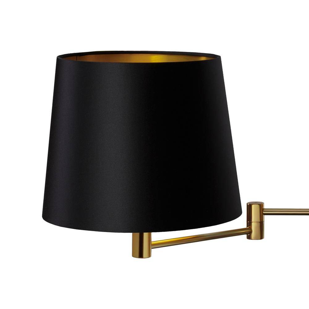 Kaspa :: Lampa ścienna / kinkiet Move czarno-złoty wys. 28 cm