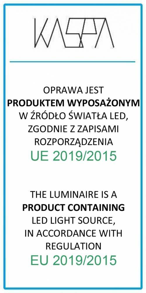 Kaspa :: Lampa ścienna / kinkiet Roll biały wys. 17 cm