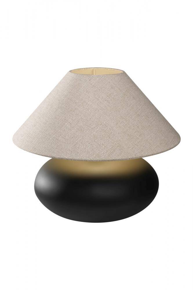 Kaspa :: Lampa stołowa Sawa Natur grafitowa abażur gruby splot wys. 41 cm