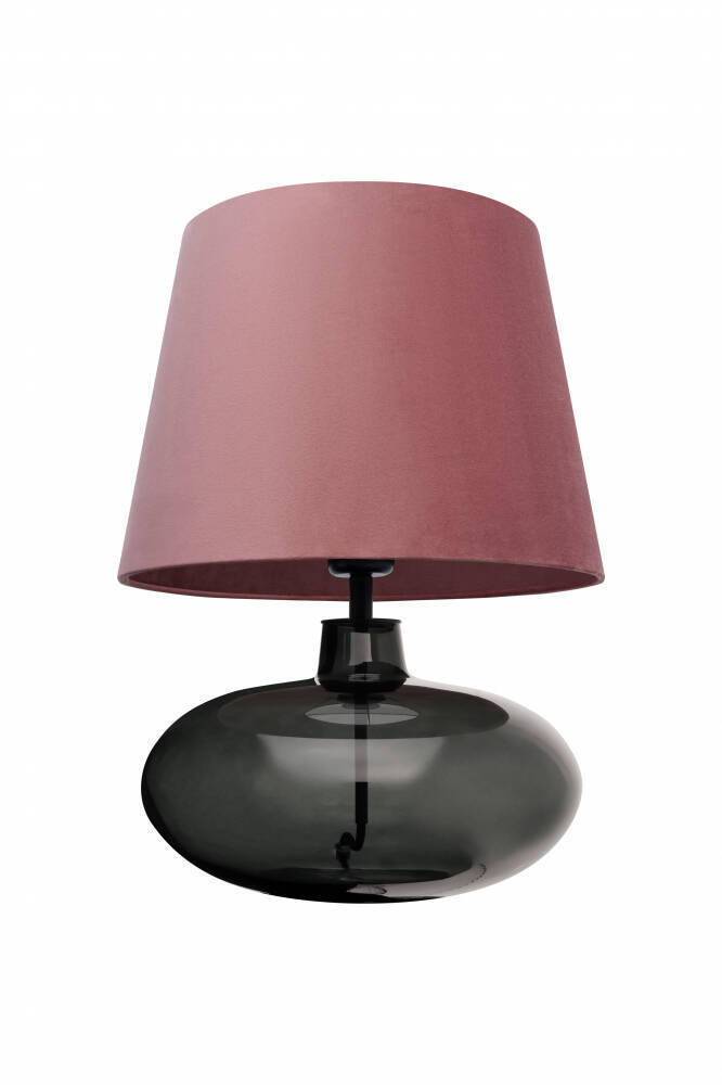 Kaspa :: Lampa stołowa Sawa Velvet New różowo-grafitowa wys. 55 cm