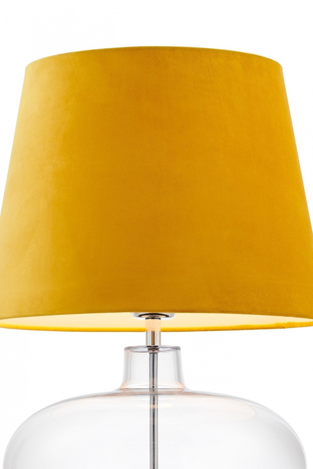 Kaspa :: Lampa stołowa Sawa Velvet żółto-transparentna 