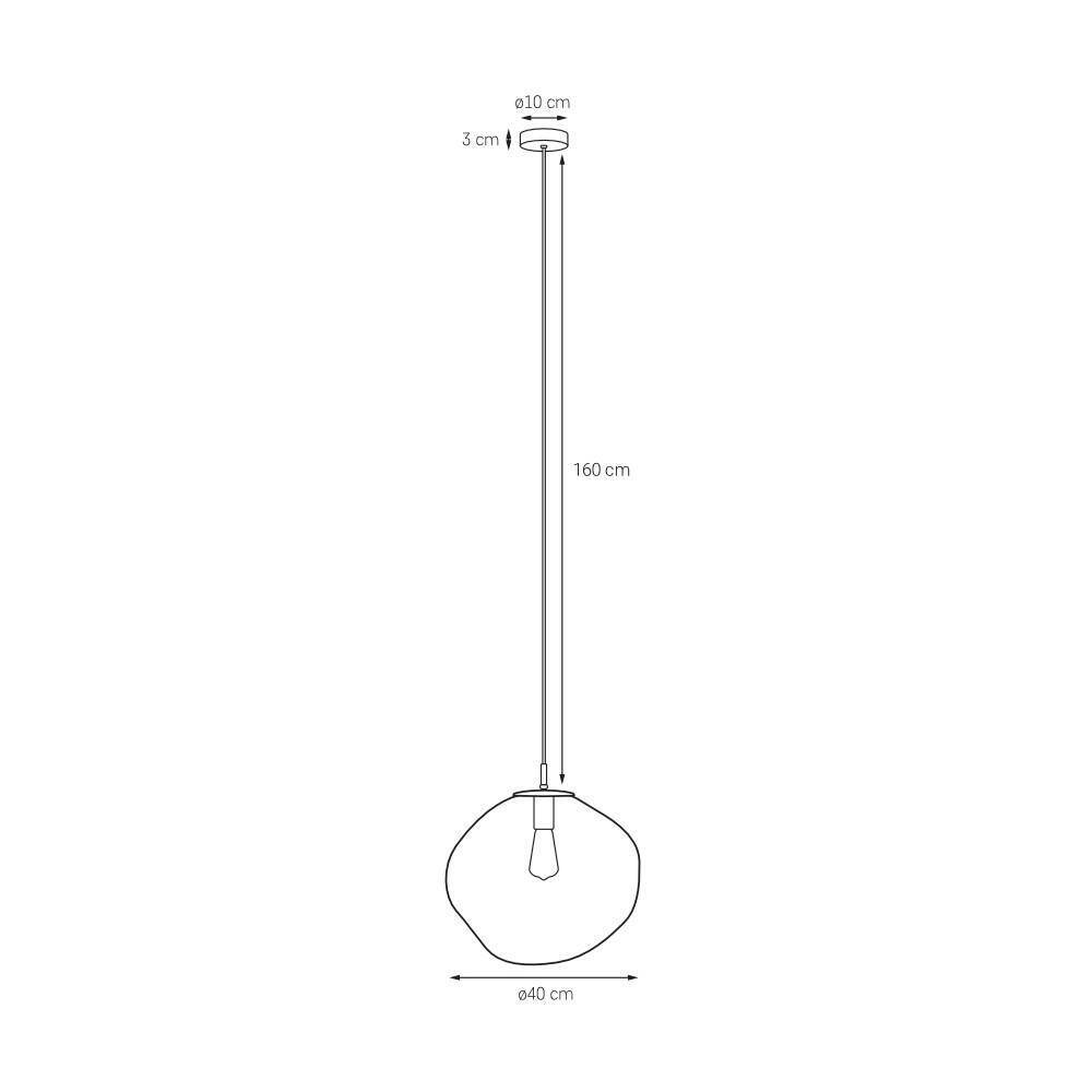 Kaspa :: Lampa wisząca Avia Black rozm. L czarna śr. 40 cm