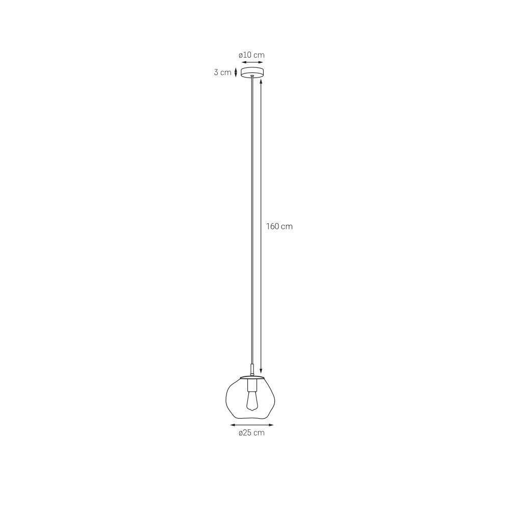 Kaspa :: Lampa wisząca  Avia Black rozm. S czarna śr. 25 cm