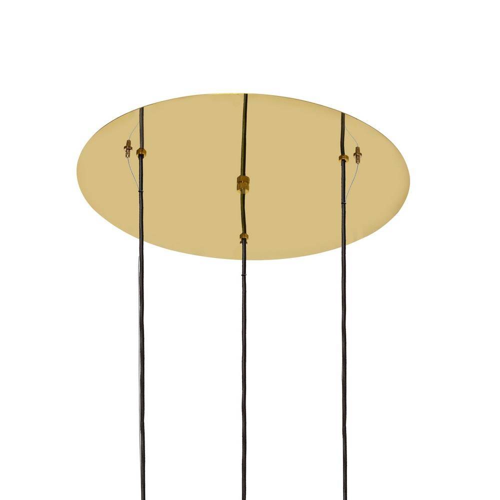 Kaspa :: Lampa wisząca Cloe złota 3 klosze wys. 155 cm