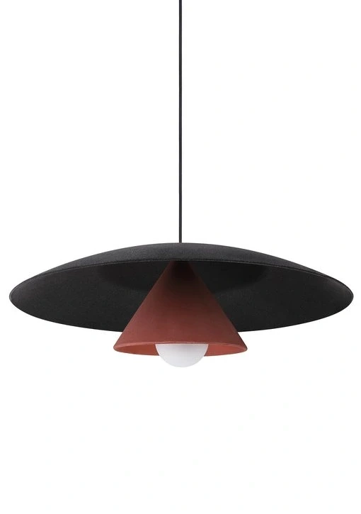 LOFTLIGHT :: Lampa wisząca Olemi Concrete Velvet śr. 60 cm antracytowo-żółta