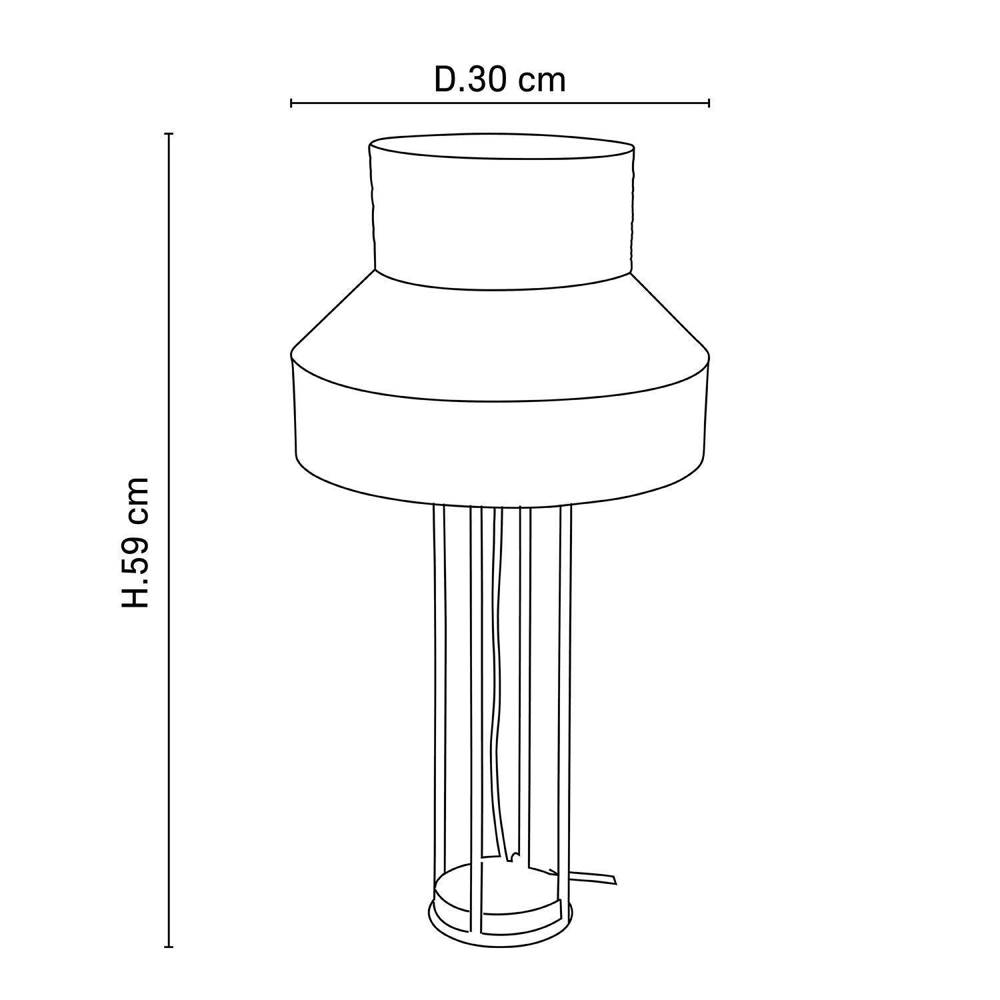 Market Set :: Lampa stołowa Singapour szara wys. 59 cm