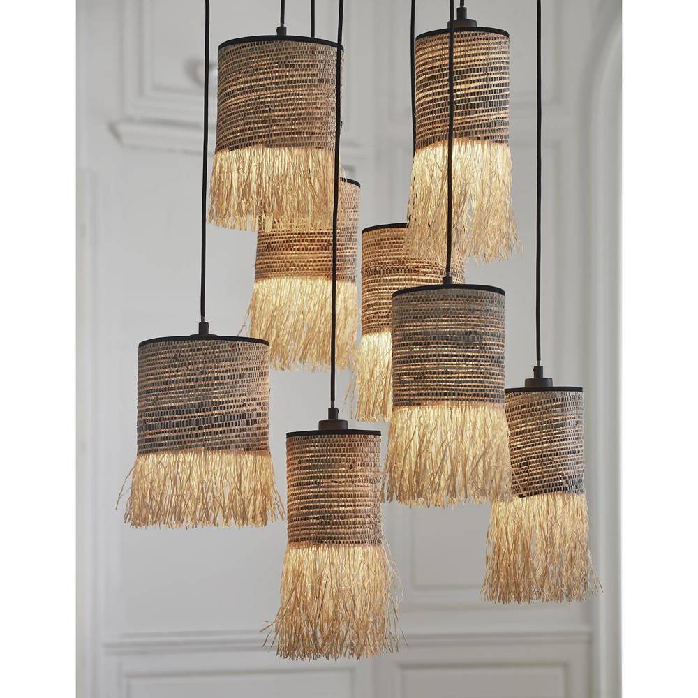 Market Set :: Lampa wisząca Formentera 8 kloszy beżowa szer. 50 cm