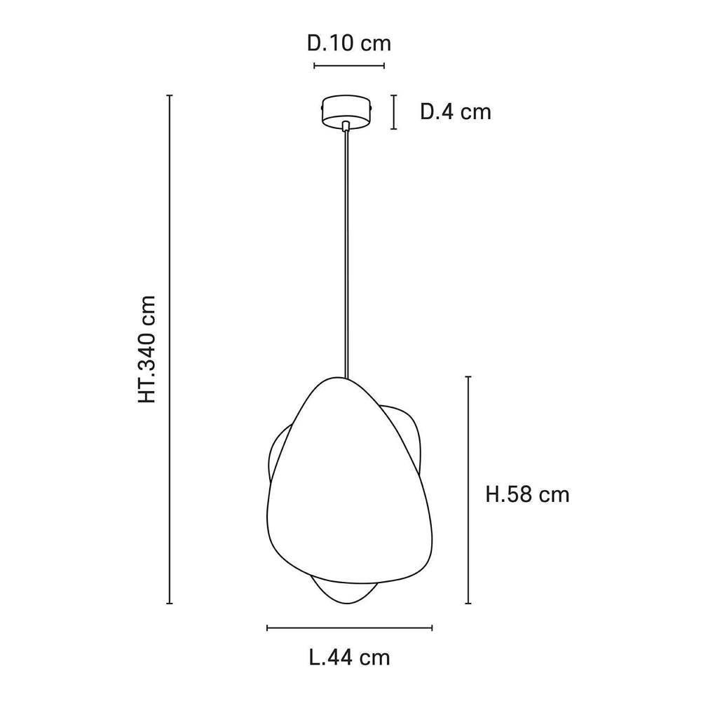 Market Set :: Lampa wisząca Screen beżowa wys. klosza 58 cm