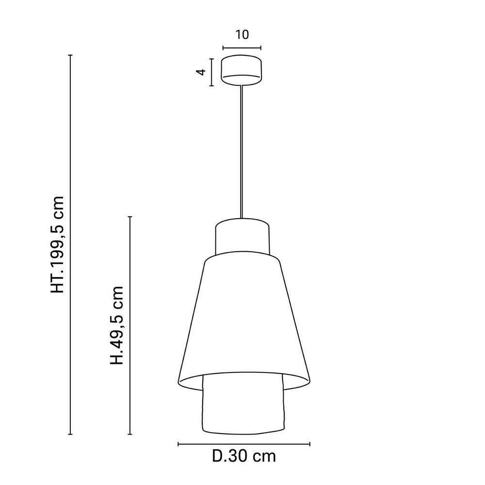 Market Set :: Lampa wisząca Singapour beżowa rozm. S śr. 30 cm