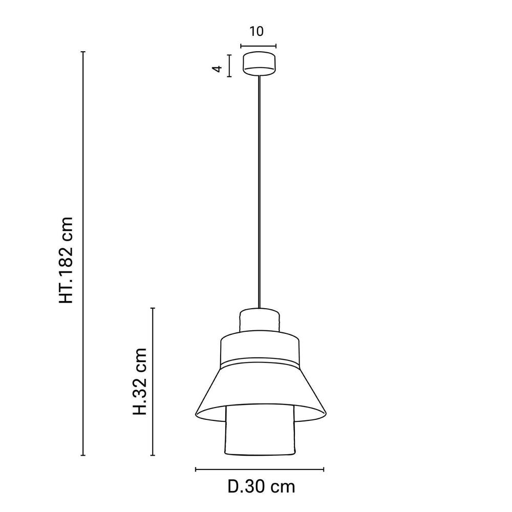 Market Set :: Lampa wisząca Singapour szaro-beżowa rozm. XML śr. 30 cm