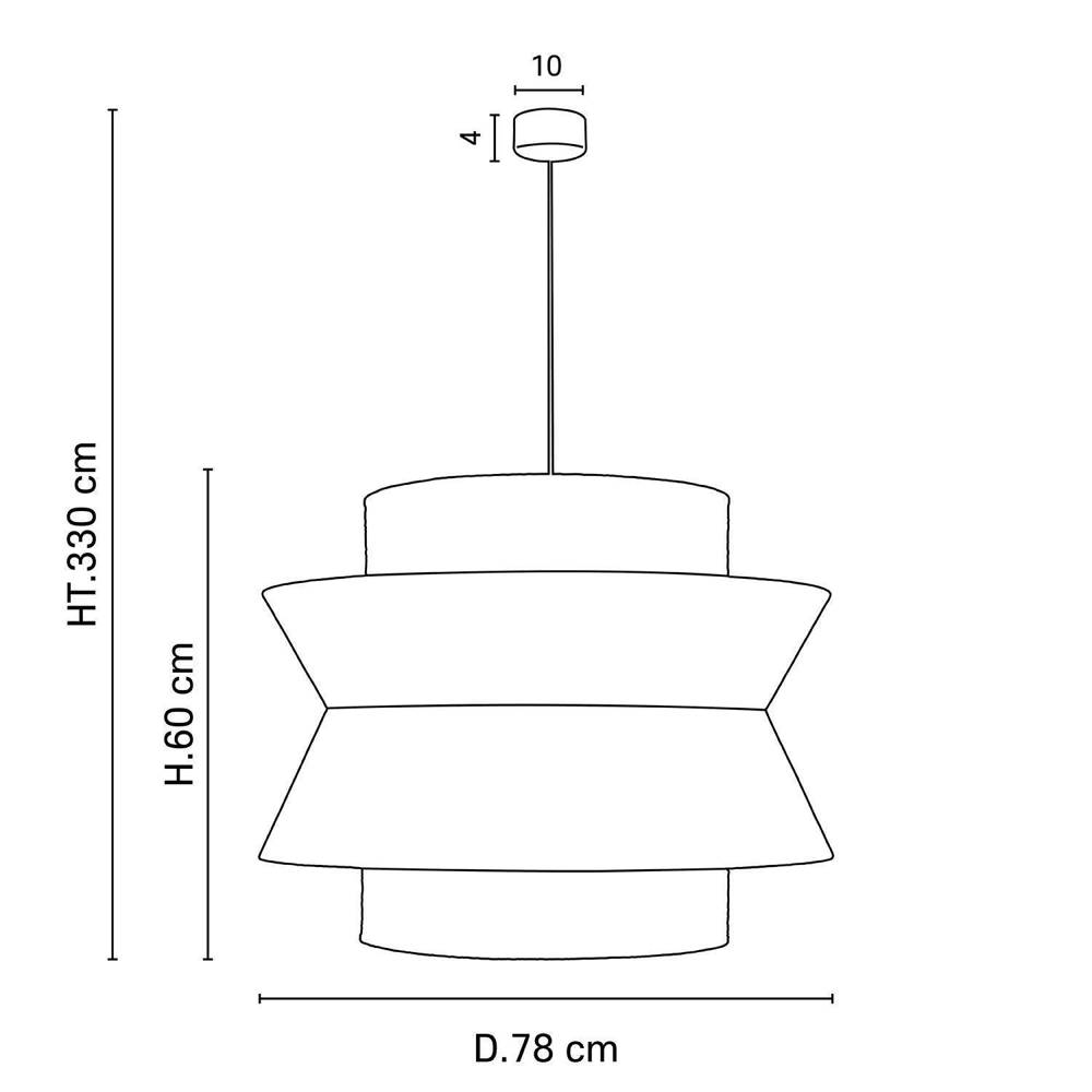 Market Set :: Lampa wisząca Singapour szaro-beżowa śr. 78 cm