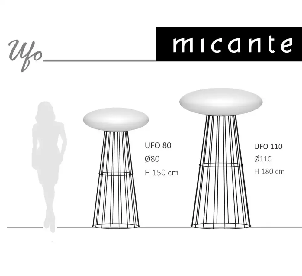 Micante :: Lampa stojąca Ufo wys. 180 3000K