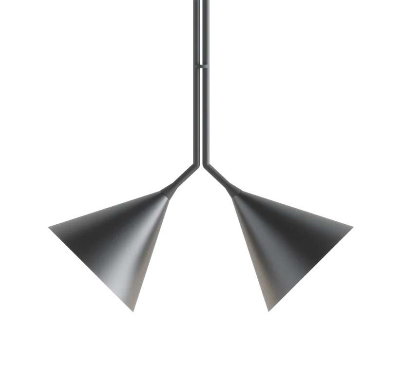 Robin :: Lampa wisząca Rubi Duo szer. 49 cm czarno-złota