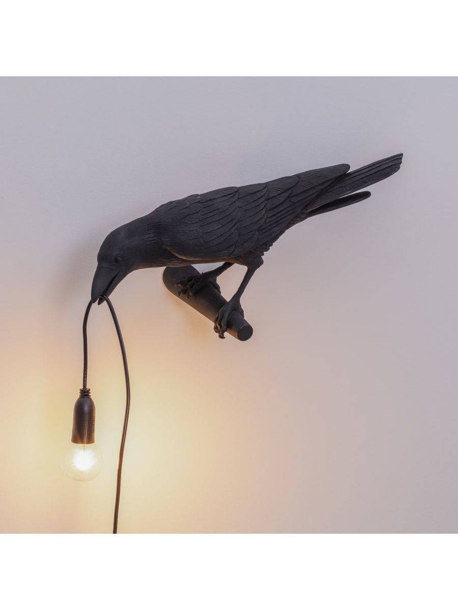 Seletti :: Kinkiet zewnętrzny Bird Looking Left czarny